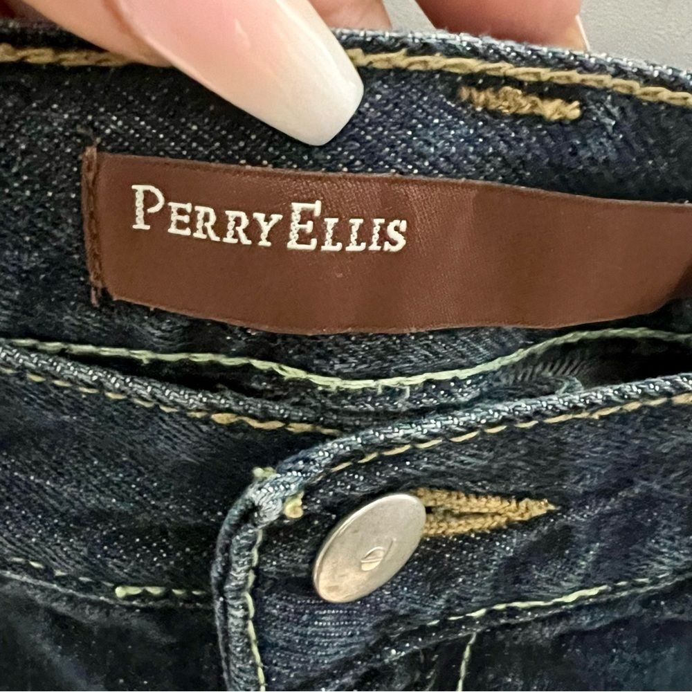 Perry Ellis Men's Straight Jeans - Dark Blue Denim - Picture 6 of 6